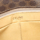 CELINE Macadam Canvas Shoulder Bag PVC Brown Gold Auth gh163-18