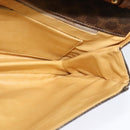 CELINE Macadam Canvas Shoulder Bag PVC Brown Gold Auth gh163-20