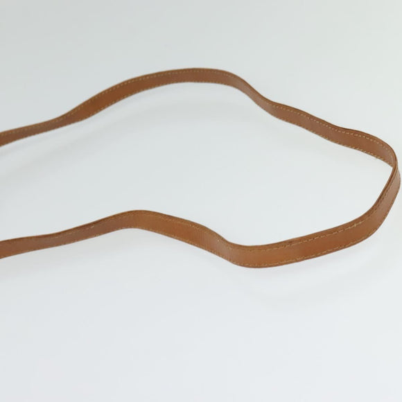 CELINE Macadam Canvas Shoulder Bag PVC Brown Gold Auth gh163