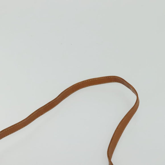 CELINE Macadam Canvas Shoulder Bag PVC Brown Gold Auth gh163