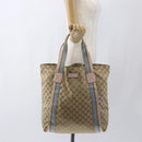 GUCCI GG Canvas Sherry Line Tote Bag Beige Pink Light blue 189669 Auth gh1631-21