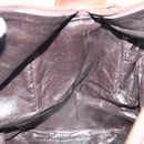 CELINE C Macadam Canvas Horse Carriage Hand Bag Brown Gold Auth gh1632-20