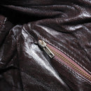 CELINE C Macadam Canvas Horse Carriage Hand Bag Brown Gold Auth gh1632-21
