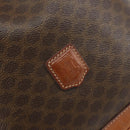 CELINE Macadam Canvas Shoulder Bag PVC Leather Brown Gold Auth gh1633-16