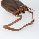 CELINE Macadam Canvas Shoulder Bag PVC Leather Brown Gold Auth gh1633-7