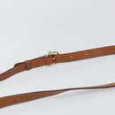 CELINE Macadam Canvas Shoulder Bag PVC Leather Brown Gold Auth gh1633-8