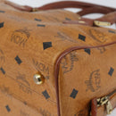 MCM Vicetos Logogram Hand Bag PVC Leather Brown Gold Auth gh1634-15