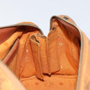 MCM Vicetos Logogram Hand Bag PVC Leather Brown Gold Auth gh1634-18