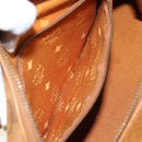 MCM Vicetos Logogram Hand Bag PVC Leather Brown Gold Auth gh1634-20