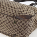 CELINE Macadam Canvas Tote Bag Beige Gold Auth gh1636-9