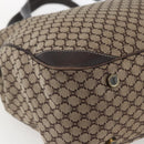 CELINE Macadam Canvas Tote Bag Beige Gold Auth gh1636-14