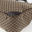 CELINE Macadam Canvas Tote Bag Beige Gold Auth gh1636-15