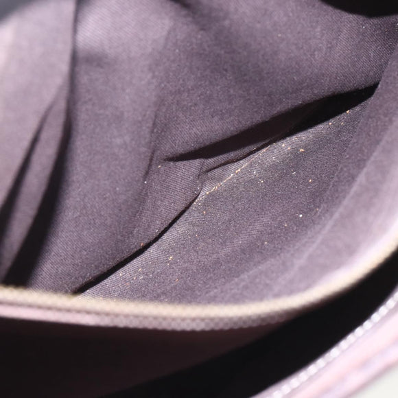 CELINE Macadam Canvas Tote Bag Beige Gold Auth gh1636