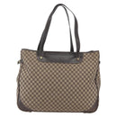 CELINE Macadam Canvas Tote Bag Beige Gold Auth gh1636-13