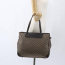 CELINE Macadam Canvas Tote Bag Beige Gold Auth gh1636-23