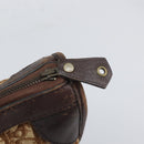 Christian Dior Trotter Canvas Boston Bag Brown Gold Auth gh1637-10