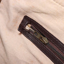 Christian Dior Trotter Canvas Boston Bag Brown Gold Auth gh1637-19