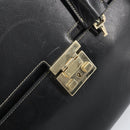 GUCCI Hand Bag Leather Black Gold 000 0857 Auth gh1638-19