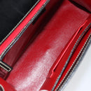 GUCCI Hand Bag Leather Black Gold 000 0857 Auth gh1638-11