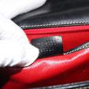 GUCCI Hand Bag Leather Black Gold 000 0857 Auth gh1638-12