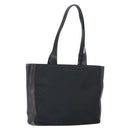 PRADA Tote Bag Nylon Leather Black Silver Auth gh1640-1