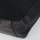 PRADA Tote Bag Nylon Leather Black Silver Auth gh1640-8