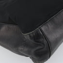 PRADA Tote Bag Nylon Leather Black Silver Auth gh1640-15