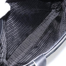 PRADA Tote Bag Nylon Leather Black Silver Auth gh1640-10