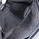 PRADA Tote Bag Nylon Leather Black Silver Auth gh1640-21