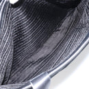 PRADA Tote Bag Nylon Leather Black Silver Auth gh1640-24