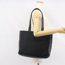 PRADA Tote Bag Nylon Leather Black Silver Auth gh1640-25