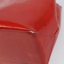 LOUIS VUITTON Monogram Vernis Reade PM Hand Bag Red Rouge M91088 LV Auth gh1641-9