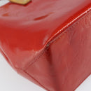 LOUIS VUITTON Monogram Vernis Reade PM Hand Bag Red Rouge M91088 LV Auth gh1641-16