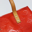 LOUIS VUITTON Monogram Vernis Reade PM Hand Bag Red Rouge M91088 LV Auth gh1641-10