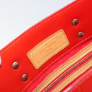 LOUIS VUITTON Monogram Vernis Reade PM Hand Bag Red Rouge M91088 LV Auth gh1641-17