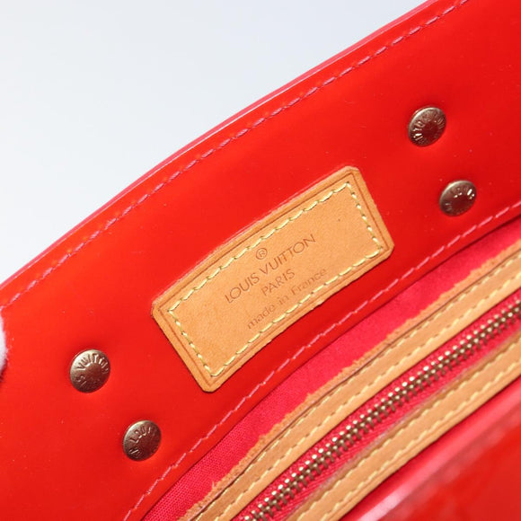 LOUIS VUITTON Monogram Vernis Reade PM Hand Bag Red Rouge M91088 LV Auth gh1641
