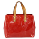 LOUIS VUITTON Monogram Vernis Reade PM Hand Bag Red Rouge M91088 LV Auth gh1641-2