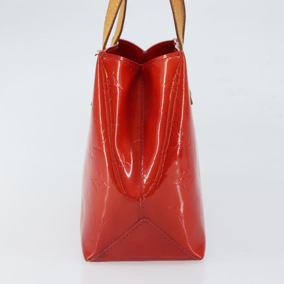 LOUIS VUITTON Monogram Vernis Reade PM Hand Bag Red Rouge M91088 LV Auth gh1641