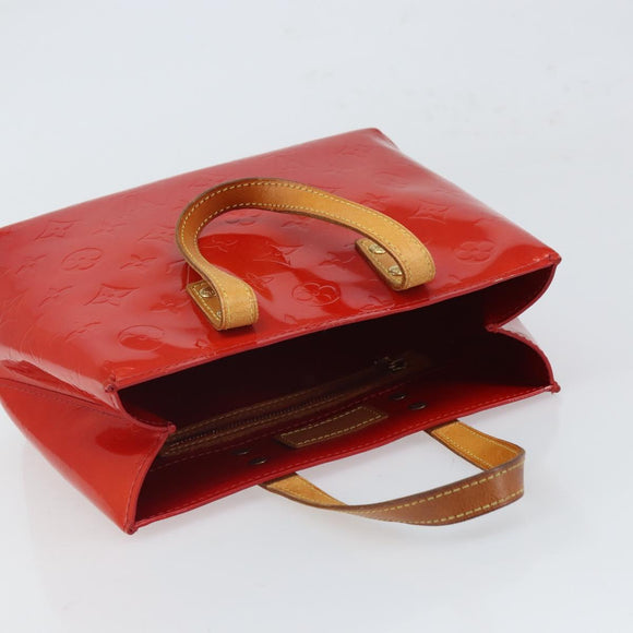 LOUIS VUITTON Monogram Vernis Reade PM Hand Bag Red Rouge M91088 LV Auth gh1641