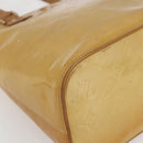LOUIS VUITTON Monogram Vernis Houston Hand Bag Beige M91004 LV Auth gh1642-14