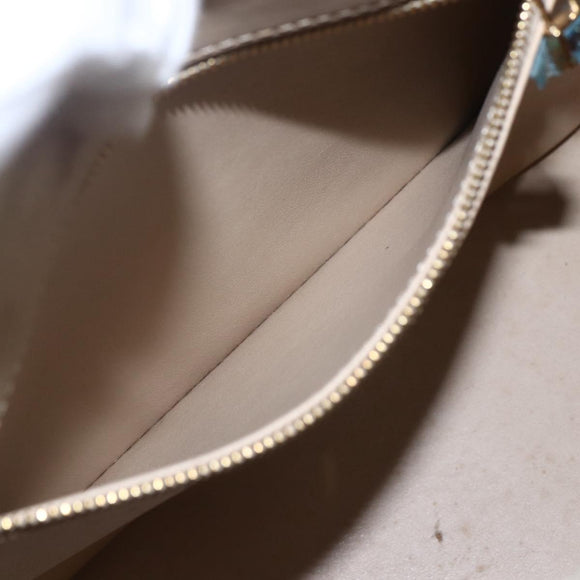 LOUIS VUITTON Monogram Vernis Houston Hand Bag Beige M91004 LV Auth gh1642