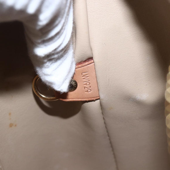 LOUIS VUITTON Monogram Vernis Houston Hand Bag Beige M91004 LV Auth gh1642