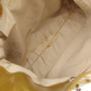 CHANEL COCO Mark Chain Tote Bag Patent leather Yellow Silver CC Auth gh1643-16