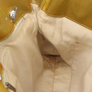 CHANEL COCO Mark Chain Tote Bag Patent leather Yellow Silver CC Auth gh1643-17