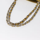 CHANEL COCO Mark Chain Tote Bag Patent leather Yellow Silver CC Auth gh1643-7