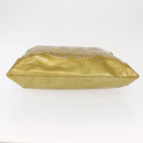 CHANEL COCO Mark Chain Tote Bag Patent leather Yellow Silver CC Auth gh1643-9