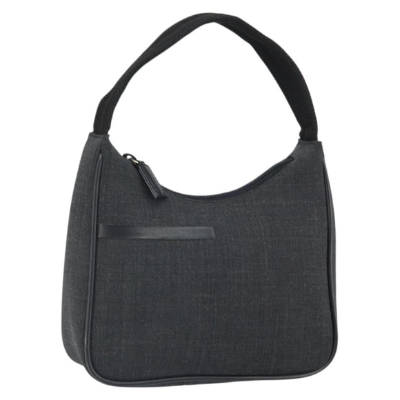 PRADA Sports Accessory Pouch Canvas Gray Auth gh1644