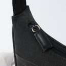 PRADA Sports Accessory Pouch Canvas Gray Auth gh1644-14
