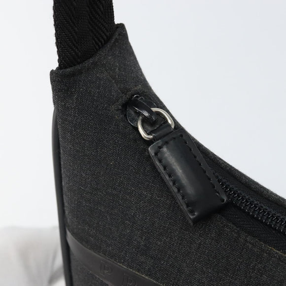 PRADA Sports Accessory Pouch Canvas Gray Auth gh1644