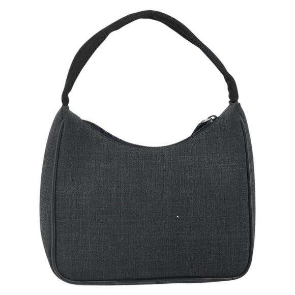 PRADA Sports Accessory Pouch Canvas Gray Auth gh1644